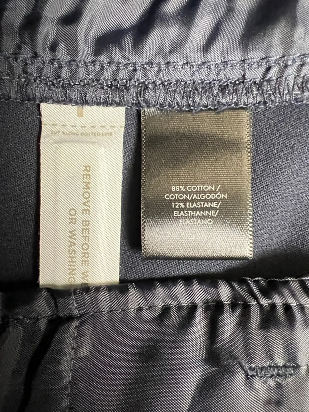 New Ann Taylor Mid Rise Slim Leg The Ankle Navy Pants in Curvy Size 8P